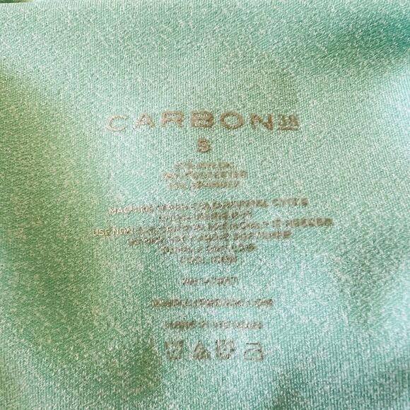 CARBON38 Bright Turquoise White Ombre Jacquard 7/8 Leggings - S - Picture 6 of 7